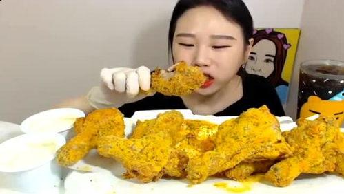 大胃王吃炸鸡腿视频,网友直呼过瘾
